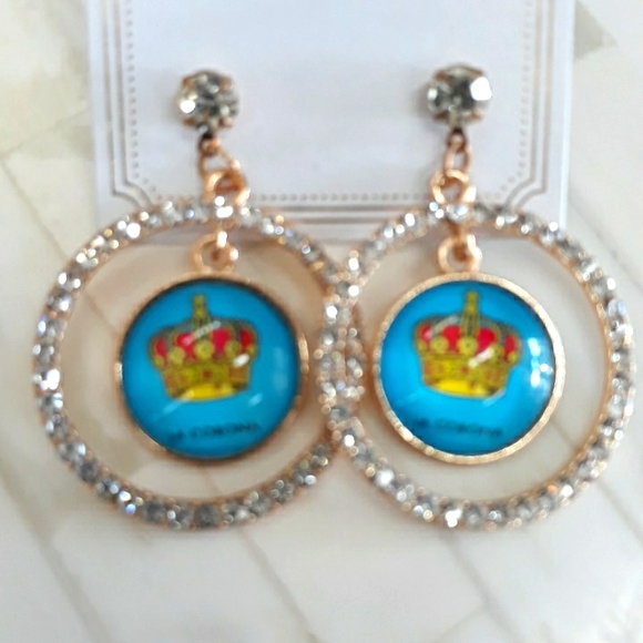 Jewelry - 3 For $15 Loteria La Corona Dangle Earrings NEW
